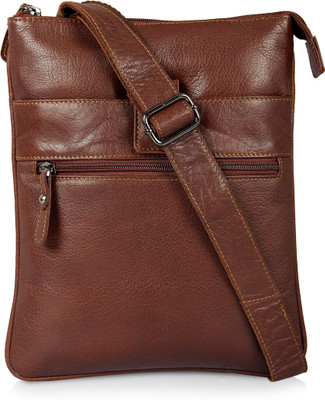 

Leather Zentrum Men & Women Casual Tan Genuine Leather Sling Bag