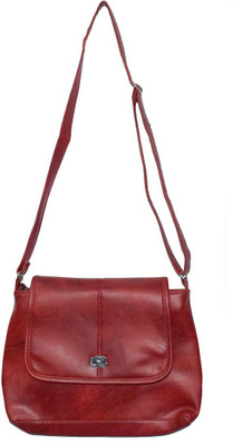 

fashionkite Girls Casual Maroon PU Sling Bag