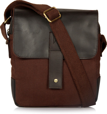 

Leather Zentrum Men & Women Casual Brown Genuine Leather Sling Bag