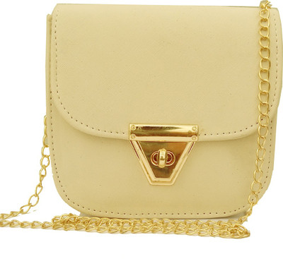 

surmount Girls Evening/Party Beige Leatherette Sling Bag