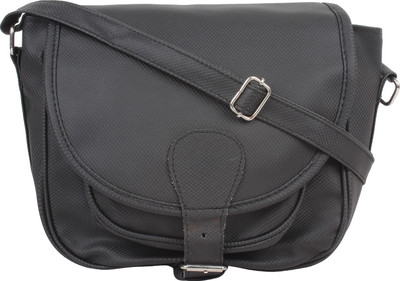 

LOVBIRD Girls Casual Black PU Sling Bag