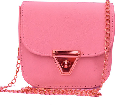 

SURMOUNT Girls Evening/Party Pink Leatherette Sling Bag