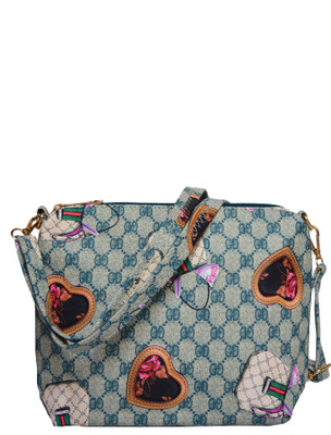 

Fashion Knockout Girls Casual Green Cotton Sling Bag