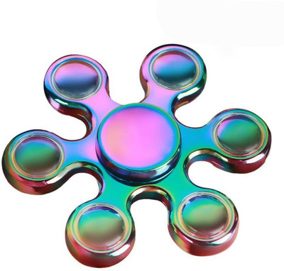 

parishi and w Fidget Spinner Rainbow 6 Sided Multicolored Toy, Premium Aluminium Alloy Metal with Ultra Durable High Speed Steel Bearings, comes with Gift Box(Multicolor)