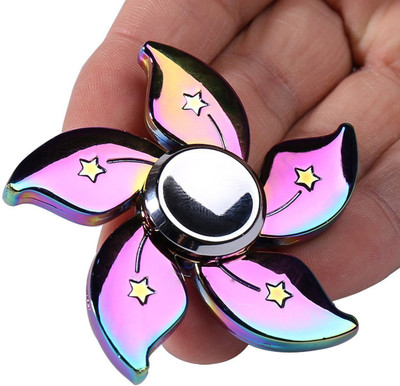 

VibeX ™ Fidget Spinner Rainbow Flower, Finger Gyro Floral Star, Metal Hand Spinning Toy(Multicolor)