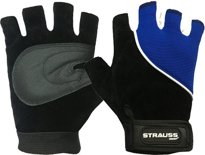 

Strauss Sporty/Cycling Gym & Fitness Gloves (, Black, Blue