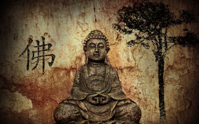 

POSTERS WORLD  BUDDHA VINYL Sticker(Pack of 1, Brown