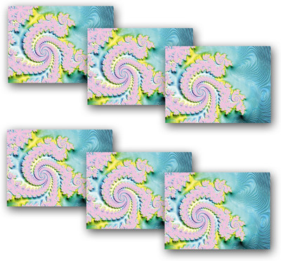 Ambbi Collections Rectangular Pack of 6 Table Placemat(Multicolor, Polyester)