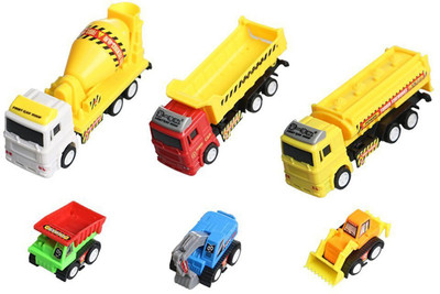 

SS Traders 6 Pieces trucks for kids -very good quality trucks-good return gift for kids(Multicolor)