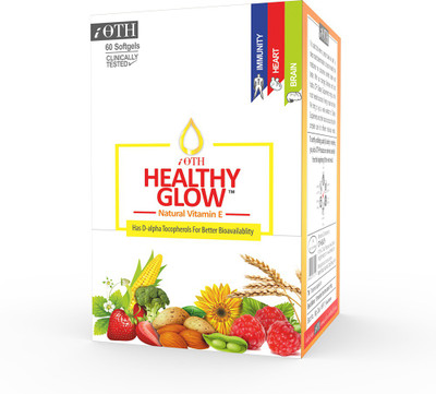 

iOTH Healthy Glow 100% Natural 400 IU Vitamin E- D-Alpha Tocopherol(60 No)