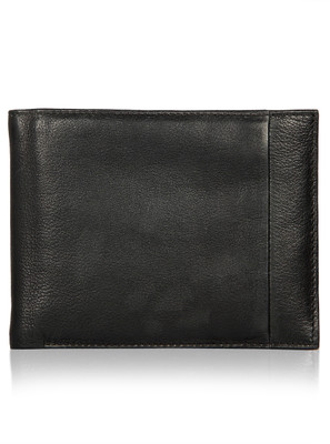 

Leather Zentrum Men Black Genuine Leather Wallet(8 Card Slots)