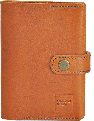 

CANVAS & AWL Women Casual Tan Genuine Leather Document Holder(2 Card Slots)