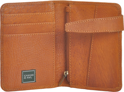 

CANVAS & AWL Men Brown Genuine Leather Wallet(3 Card Slots)