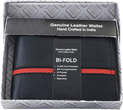 

msepl Men Black Genuine Leather Wallet(9 Card Slots)