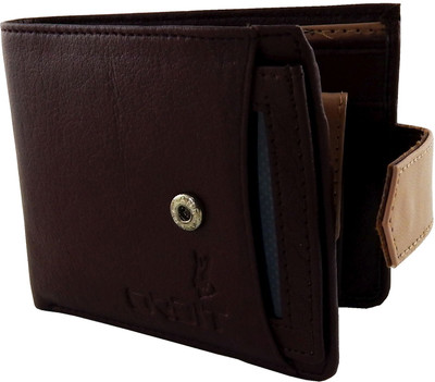 

Orbit Men Brown Genuine Leather, Fabric Wallet(6 Card Slots), Beige;brown