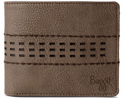 

Baggit Men Beige Artificial Leather Wallet(6 Card Slots), Smoke