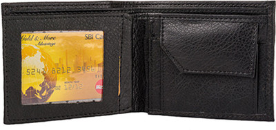 

Chappie Moustache Men Black Genuine Leather Wallet(5 Card Slots), Black0002