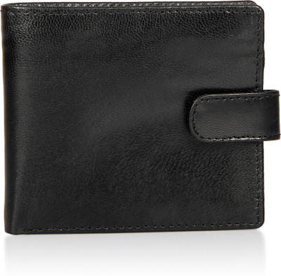 

Leather Zentrum Men Black Genuine Leather Wallet(4 Card Slots)