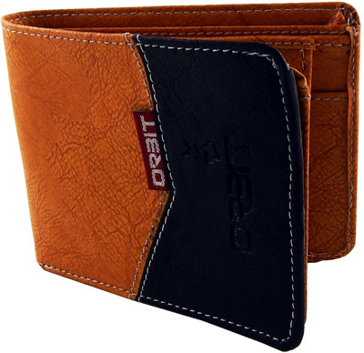 

Orbit Men Khaki, Black Genuine Leather, Fabric Wallet(5 Card Slots), Black;khaki