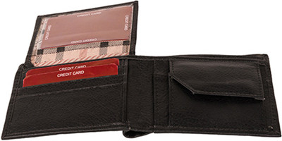 

Printz Boys Black Genuine Leather Wallet(5 Card Slots), Black01