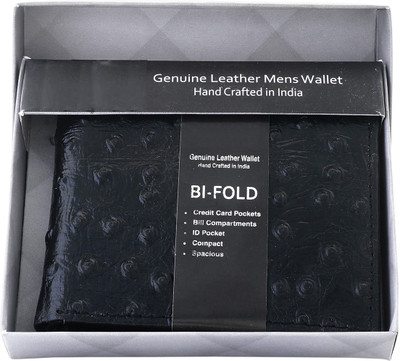 

msepl Men Black Genuine Leather Wallet(8 Card Slots)