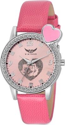 VIKINGS PINK COLOR STUDDED JEWELRY WATCH FOR PARTY WEAR Watch  - For Women   Watches  (VIKINGS)