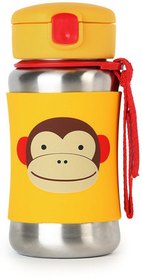 

Skip Hop Zoo Insulated Stainless Steel Straw Bottle, 12 oz, Marshall Monkey - 350 ml(Multicolor)