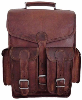 

CraftShades leather bags 10 L Backpack(Brown)
