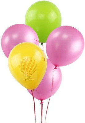 

PartyballoonsHK Solid Green, pink & Yellow Balloon(Yellow, Green, Pink, Pack of 30)