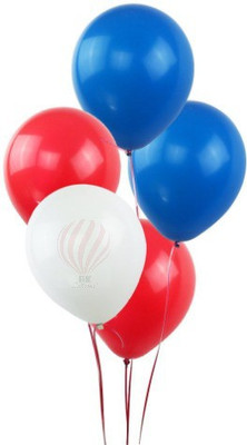

PartyballoonsHK Solid Red, White & Blue Balloon(Red, White, Blue, Pack of 30)