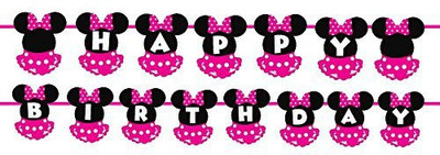 

PARTY PROPZ MINNIE MOUSE BIRTHDAY DECORATION/BIRTHDAY BANNER 8 FT SET OF 1/ MINNIE MOUSE PARTY SUPPLIES/BIRTHDAY Banner(7 ft, Pack of 1)