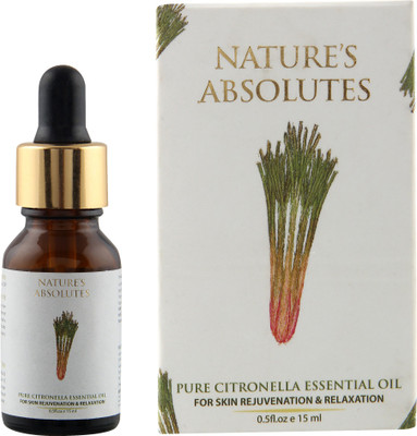 

Nature's Absolutes Citronella Essential Oil - Pure Unrefined GMO Free Premium Quality - Mosquitoes Repellent - For Candle Making & Torches - For Skin Use(15 ml)
