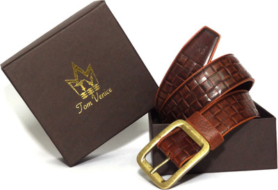 

Tom Venice Men & Women Casual Brown Genuine Leather Belt