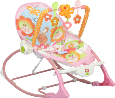 

BabyMate Jungle Friend Vibration Music Rocker Pink Electric Bouncer(Pink)