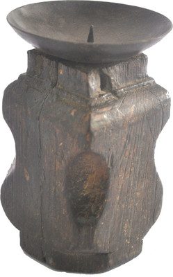 

Bubblewrap Antique Candleholder Wooden 1 - Cup Candle Holder(Black, Pack of 1)