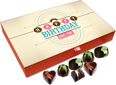 

Chocholik Gift Box - Happy Birthday Have Fun Chocolate Box - 12pc Truffles(144 g)