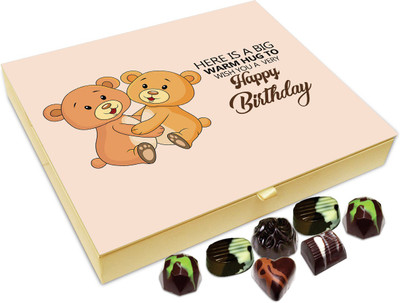 

Chocholik Gift Box - Here Is Big Warm Hug To Wish You Happy Birthday Chocolate Box - 20pc Truffles(240 g)