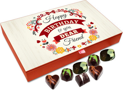 

Chocholik Gift Box - A Very Happy Birthday To You My Crazy Friend Chocolate Box - 12pc Truffles(144 g)