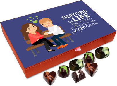

Chocholik Gift Box - My Love For You Has NO Limit Chocolate Box - 12pc Truffles(144 g)