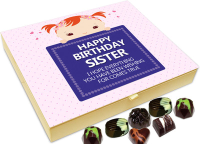 

Chocholik Gift Box - Happy Birthday Sister Chocolate Box - 20pc Truffles(240 g)