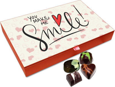 

Chocholik Gift Box - You Make Me Smile Chocolate Box - 12pc Truffles(144 g)