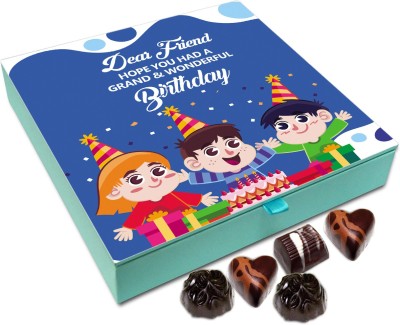 

Chocholik Gift Box - Dear Friend Hope You Had A Grand Birthday Chocolate Box - 9pc Truffles(108 g)