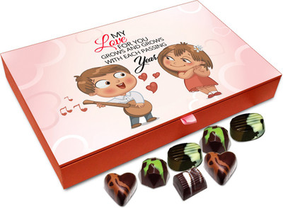 

Chocholik Gift Box - My Love For You Grows And Grows Chocolate Box - 12pc Truffles(144 g)