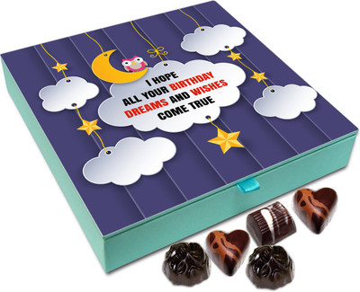 

Chocholik Gift Box - I Hope All Your Birthday Wishes Come True Chocolate Box - 9pc Truffles(108 g)