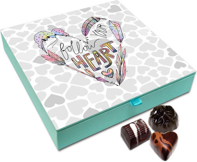 

Chocholik Gift Box - Follow Your Heart Chocolate Box - 9pc Truffles(108 g)