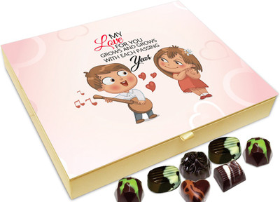 

Chocholik Gift Box - My Love For You Grows And Grows Chocolate Box - 20pc Truffles(240 g)