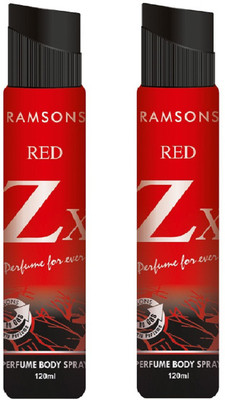 

Ramsons Red Zx No Gas Perfume Body Spray Combo Pack of 2 Perfume Body Spray - For Men & Women(240 ml, Pack of 2)
