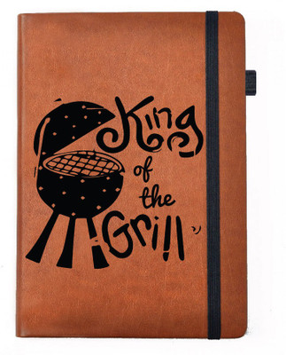 

Hamee A5 Notebook(Designer Printed Brown Leather A5 Notebook - 200 pages, A5 size King Of the Grill, Brown)