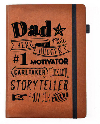 

Hamee A5 Notebook(Designer Printed Brown Leather A5 Notebook - 200 pages, A5 size Hero No. 1, Brown)