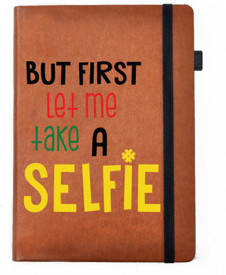 

Hamee A5 Notebook(Designer Printed Brown Leather A5 Notebook - 200 pages, A5 size Selfie, Brown)